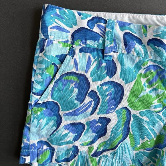 Lilly Pulitzer The Walsh Short “Agate Green Lazy River” Size 6 Blue - Picture 3 of 10